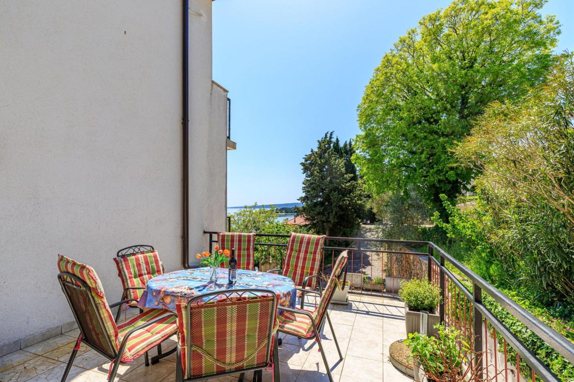 Seaview Apartment Tina Krk Island - Happy Rentals Krk Town Exteriör bild